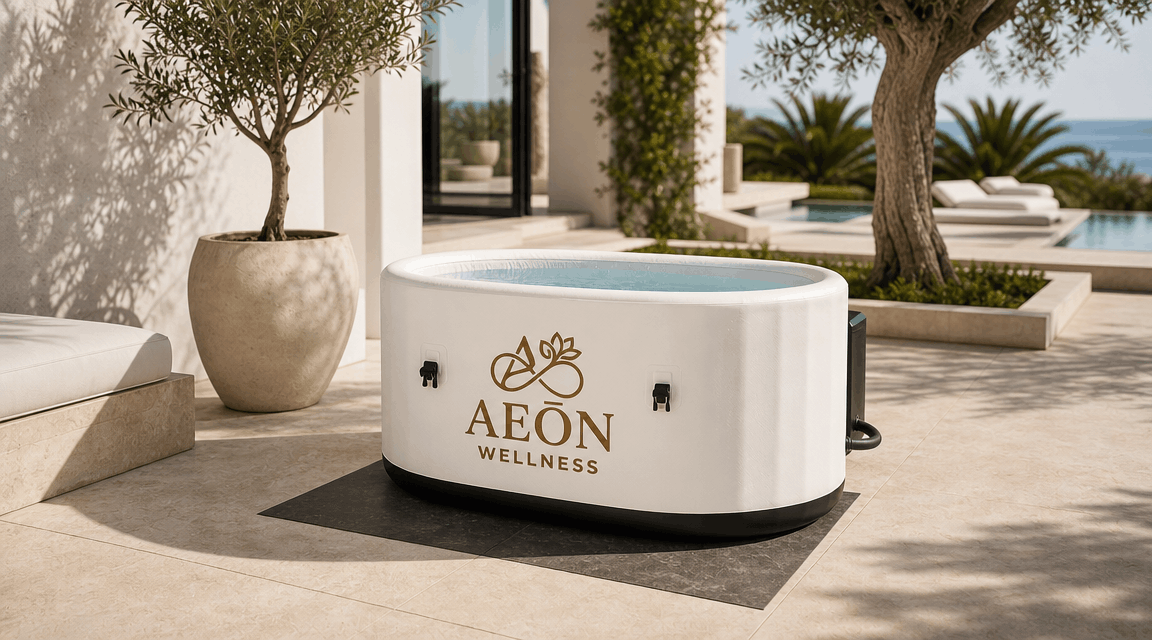 Pagos portable ice bath in Cyprus by Aeōn Wellness